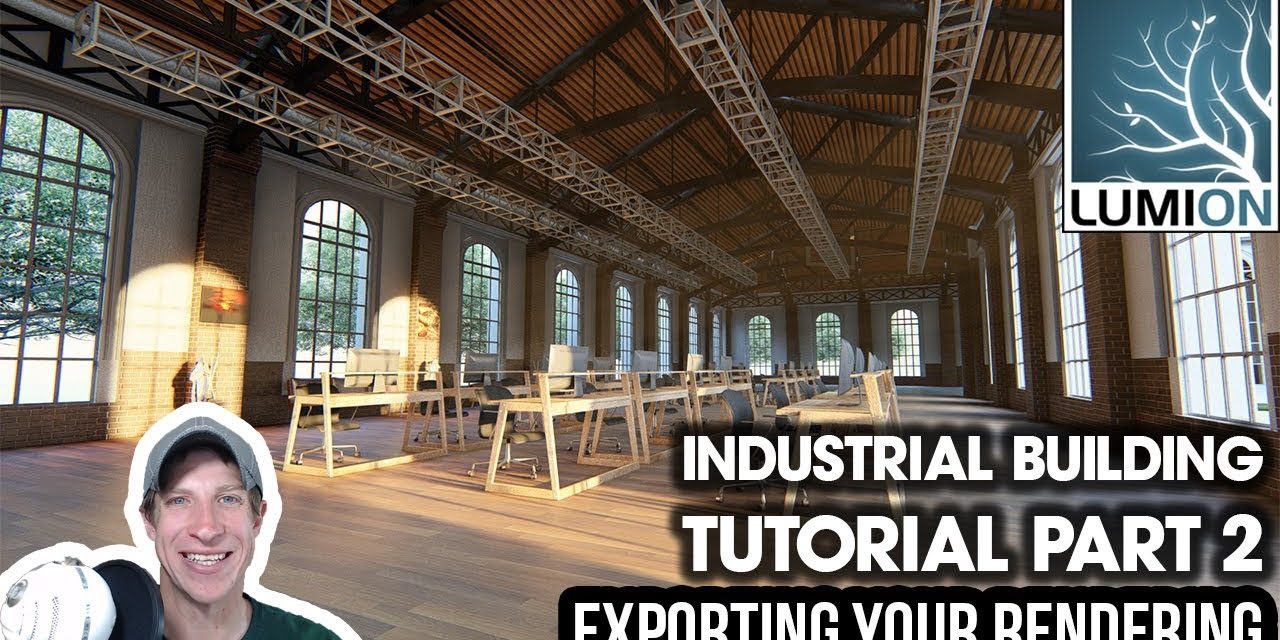 Lumion INDUSTRIAL BUILDING RENDER Complete Process Part 2 – Furniture and Photorealistic Render