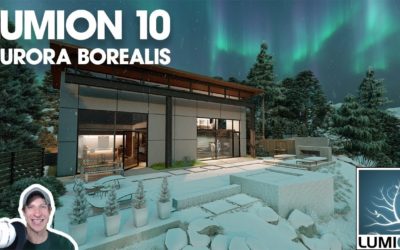 Winter Scene with the Aurora Borealis in LUMION 10 – New Feature Tutorial