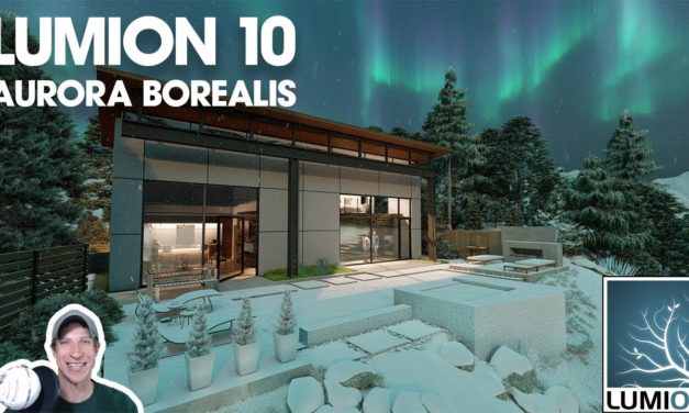 Winter Scene with the Aurora Borealis in LUMION 10 – New Feature Tutorial