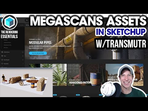 Importing MEGASCANS ASSETS to SketchUp with Transmutr